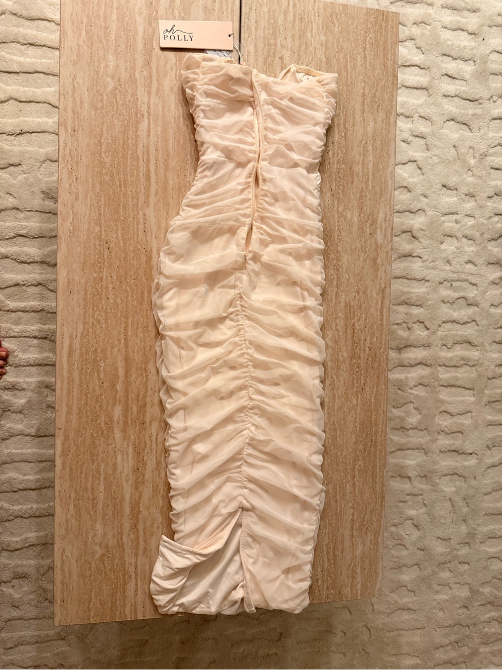Oh Polly White Strapless Sweetheart Midi Dress - Picture 5 of 7